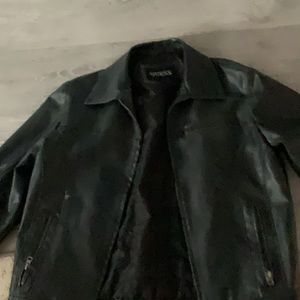 Vintage black leather jacket